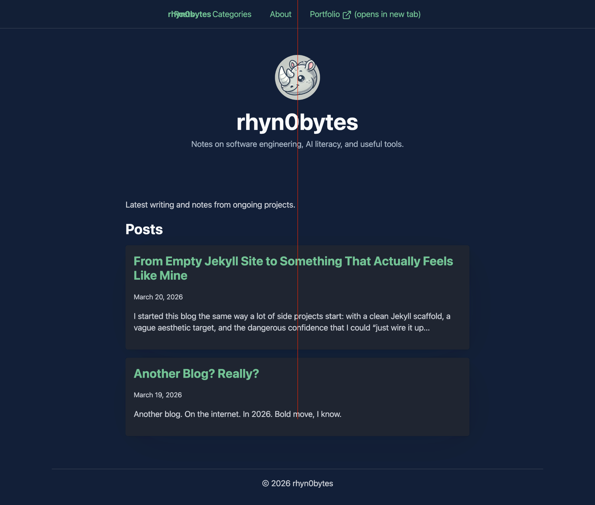 Centered content but broken nav